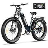 LUXECYCLES 26" Fat Tire Electric Bike fo...