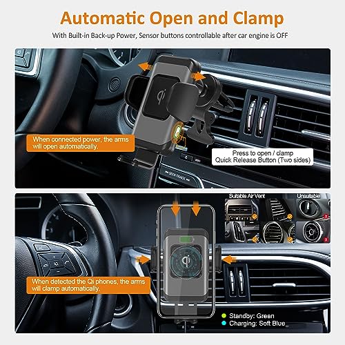 Wefunix 15W Caricabatterie Auto Wireless