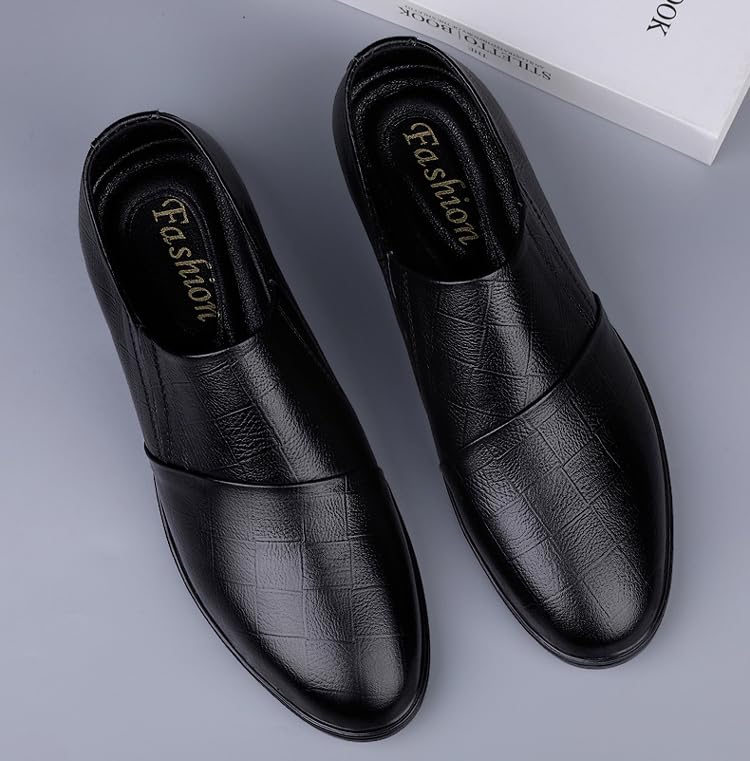 MWX Men's Dress Shoes Slip-on Casual Loafers Business Leather Oxford Shoes3