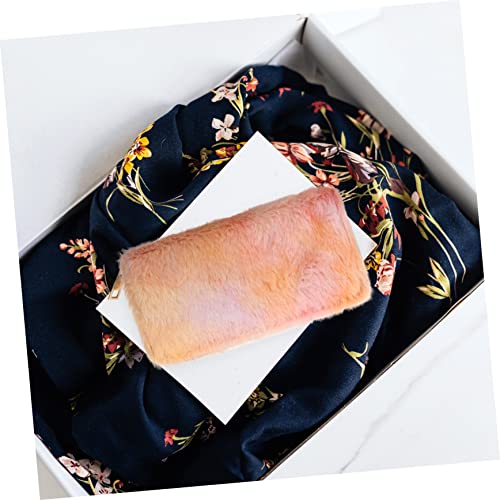 1Pc Rainbow Gradient Plush Wallet for Women Fashionable Zippered Handbag Lightweight Durable Design for Shopping Travel School and Work Special present Option4