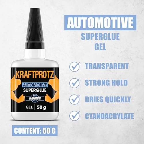 Automotive Super Glue Gel 1.76 oz XXL – for Car Trim, Bumpers, Brackets & Fairings – Oil-Resistant, Heatproof CA Bond for Trucks, Motorcycles & RVs – No-Drip Cyanoacrylate - Image 4