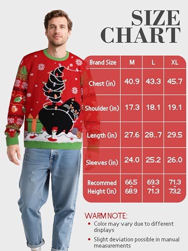 Somsoc Led Light Up Ugly Christmas Sweater For Women Men, Xmas Jumpers Funny Knitted Sweaters With Light Bulbs 4 Somsoc Led Light Up Ugly Christmas Sweater For Women Men, Xmas Jumpers Funny Knitted Sweaters With Light Bulbs - Image 5