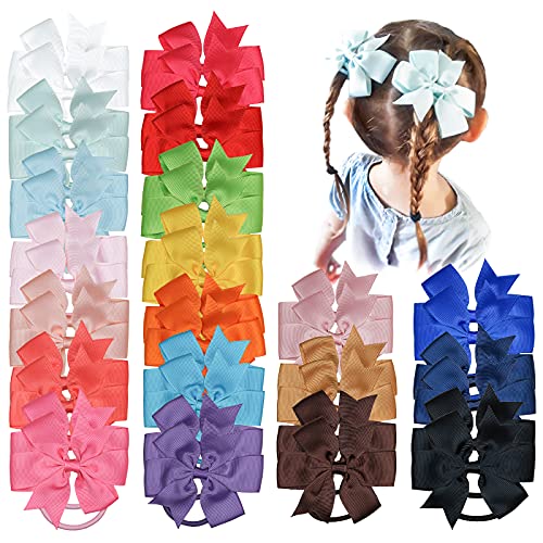 Dimensioni del fiocco per capelli per bambini: circa 8,8 cm, realizzato in nastro grosgrain di alta qualità, morbido, lucido e inodore. Dimensioni della fascia per capelli con fiocco: circa 3 cm, adatta per bambini, bambine, adolescenti.
