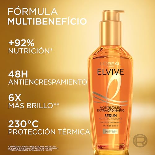 Miniatura 2 de L'Oréal Paris Elvive Aceite Extraordinario Sérum Nutritivo Multiusos, 100ml