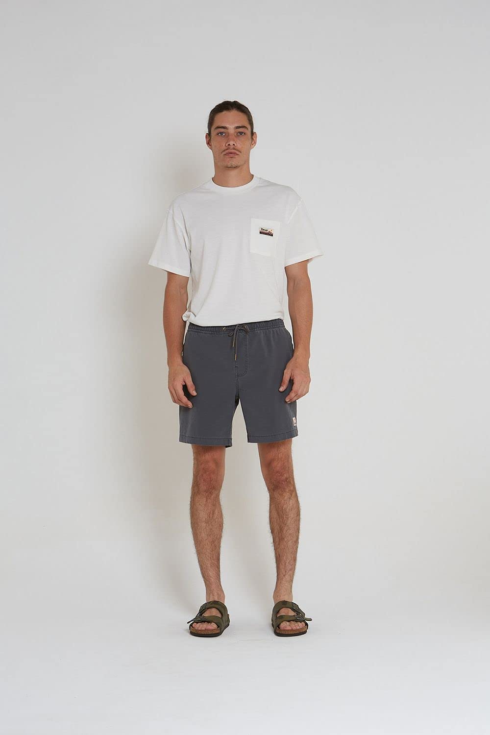 Deus ex machina Deus Ex Machine Sandbar Garment Dye Mesh Boardshort Shadow Black Costume da bagno da uomo, Nero , L