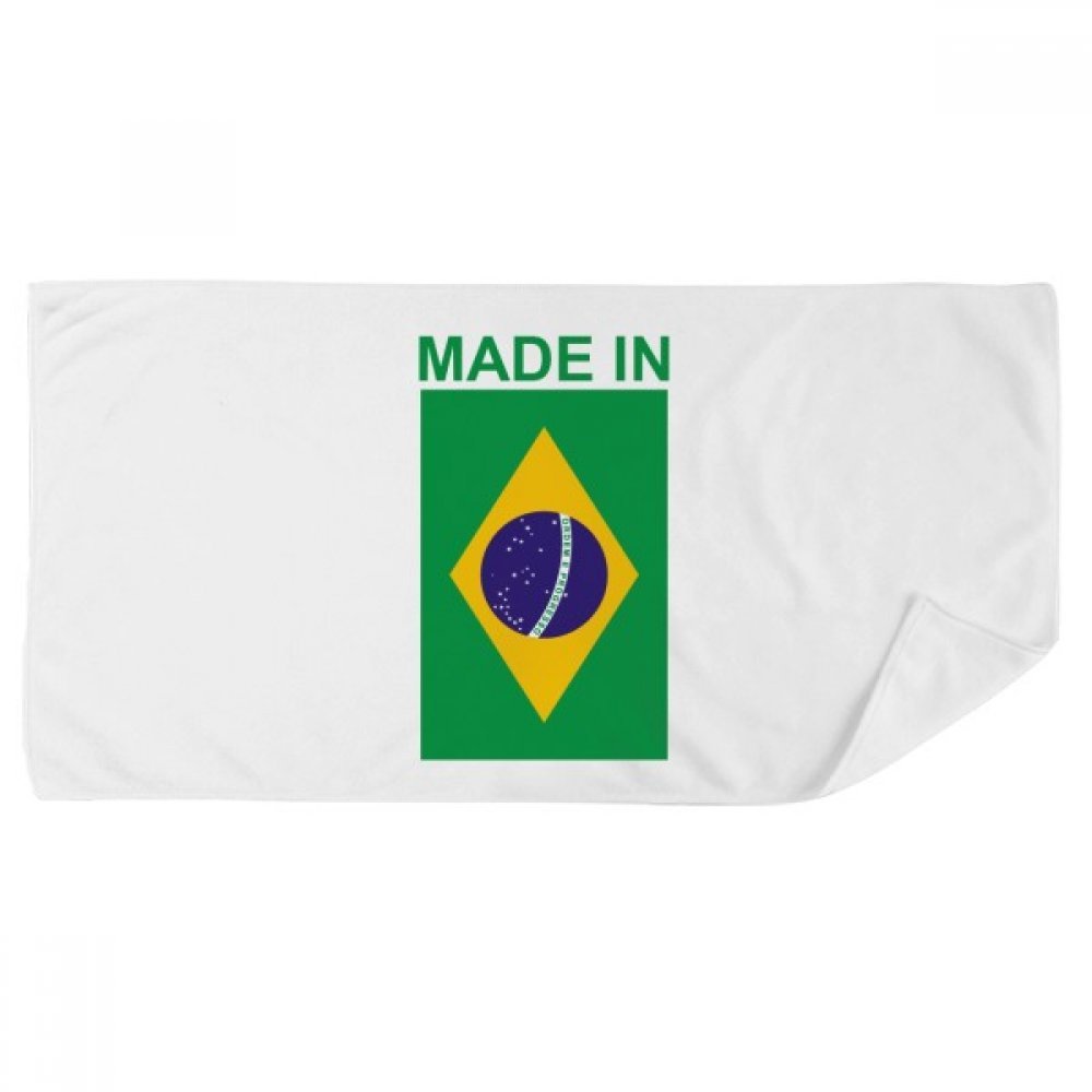 Gant de toilette Brésil 35x70cm en tissu doux et absorbant multicouleur