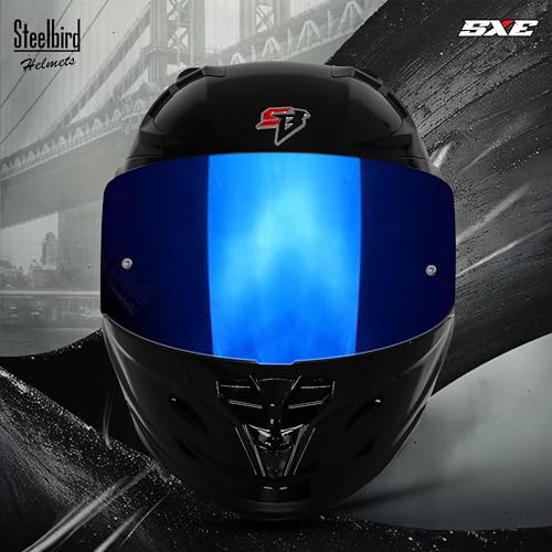 Image of Steelbird SBH 61 SXE Pinlock ISI and Dot Certified Full Face Helmet for Men and with Inner Silver Sunshield