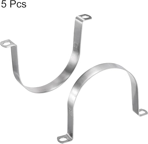 Miniatura 3 de HARFINGTON 5 abrazaderas de conducto de 4 1/4 pulgadas y 4.252 in, abrazadera de tubo M108 U, correa de tubo rígida de acero inoxidable, soporte