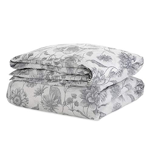 Ecopure 100% Organic Cotton Wash Meadow Walk Comforter Set, Full/Queen, Grey #TOP4
