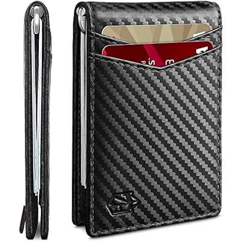 Zitahli Wallet for Men-6 Slots ID Window-Mens Wallets-Slim Wallet Classic Spring Money Clip RFID Blocking-Gift for Men Cover