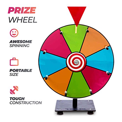 REDLEK Spinning Prize Wheel Small 12", Spinning Tabletop 8 Slots Roulette Wheel