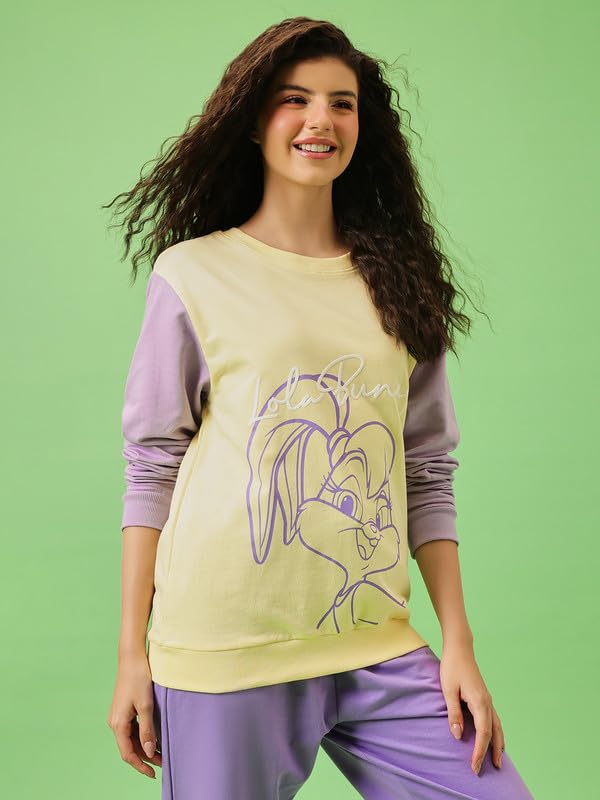 Image of Clovia Women's Terry Cotton Winterwear Sweatshirt