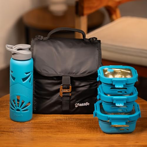 Image of GLASAFE Glass Lunch Kit (Tranquil Teal, Lunch Kit Lite)
