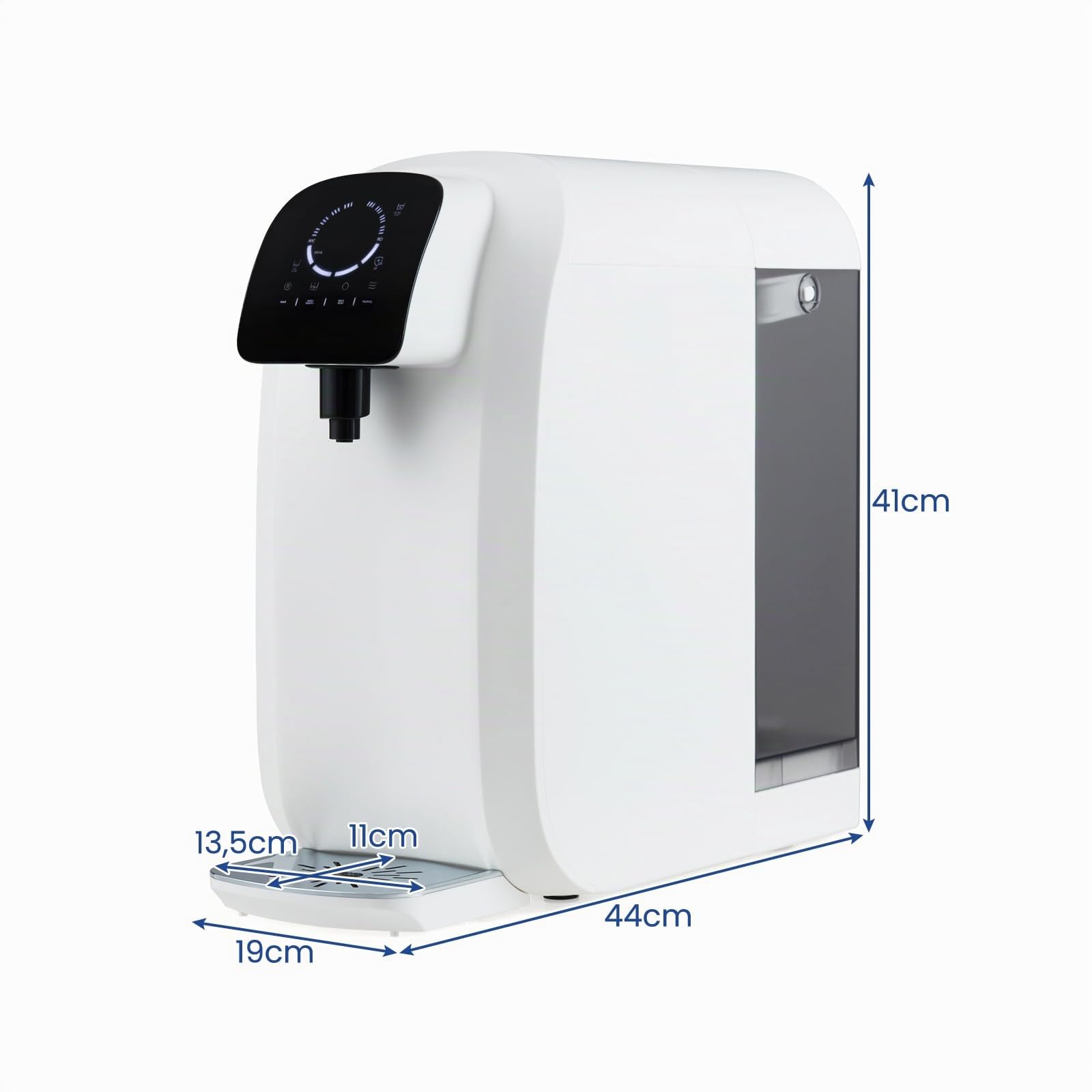RELAX4LIFE Purificatore d'Acqua a Osmosi Inversa da Banco, Filtrazione a 5 Stadi con UV, Rapporto 4:1 Pura/Scarto, 4 Volumi Regolabili, Sistema Compatto e Portatile (Filtro d'Acqua)