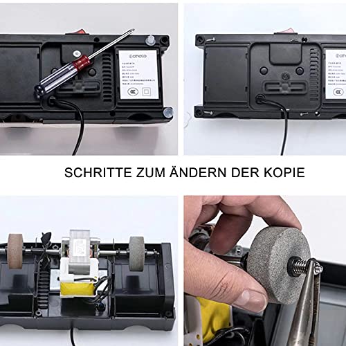 ZJYWAN Profi Elektrischer Messersch Schärfen 6-in-1 Messerschleifer für Alle Messer Grob Schleifen, Feinschleifen… – Bild 6