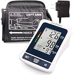 LotFancy Blood Pressure Monitor Upper Arm Large Cuff(12"-17”), Accurate Adjustable Digital BP Machine, Upper Arm Cuff, 2 Users, 120 Reading Memory, BP Meter with Large Screen for Home Use