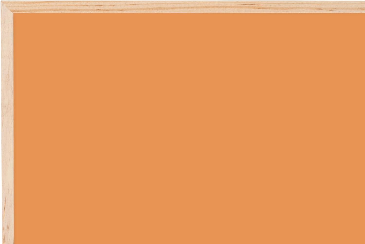Bi-Office Earth New Basic Tangerine Magnetic Board, 58.5 x 38.5 cm, Lacquered Steel Finish, Natural Wood Frame