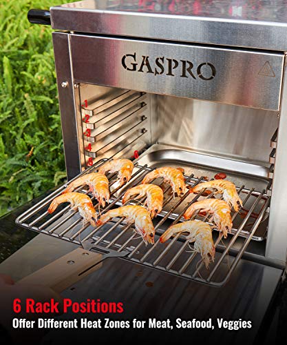 Gaspro Multi-Tasking Propane Infrared Outdoor Cooking Master, Xl Steakhouse & Cast-Iron Griddle 2-In-1, Dustproof Foldable Panel #TOP2