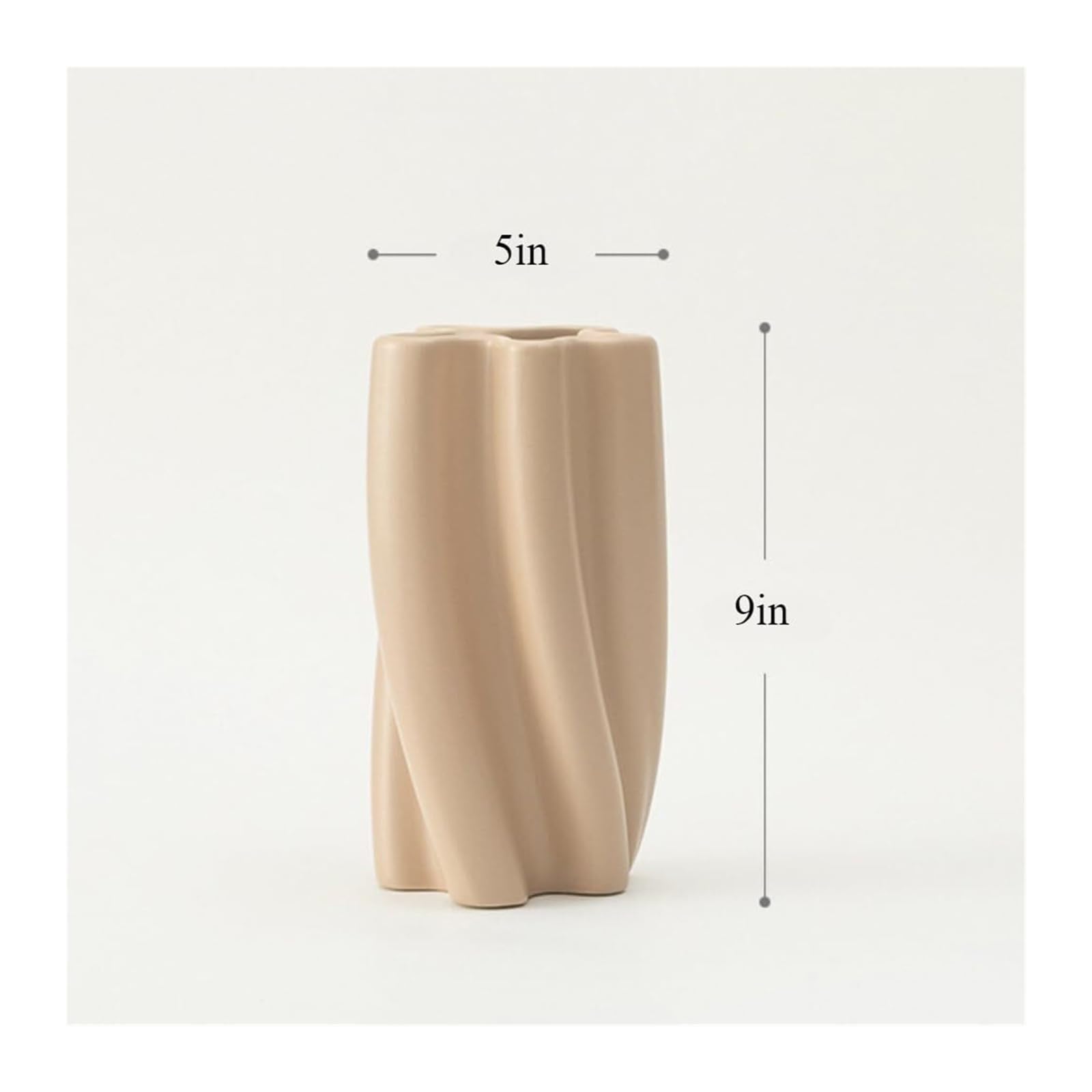Blumenvase Spinnende Marshmallows, handgefertigte Keramikvasen, Seestern-Flaschenaufsätze, Blumendekorationen Wohndekoration(Milk Tea 9in)