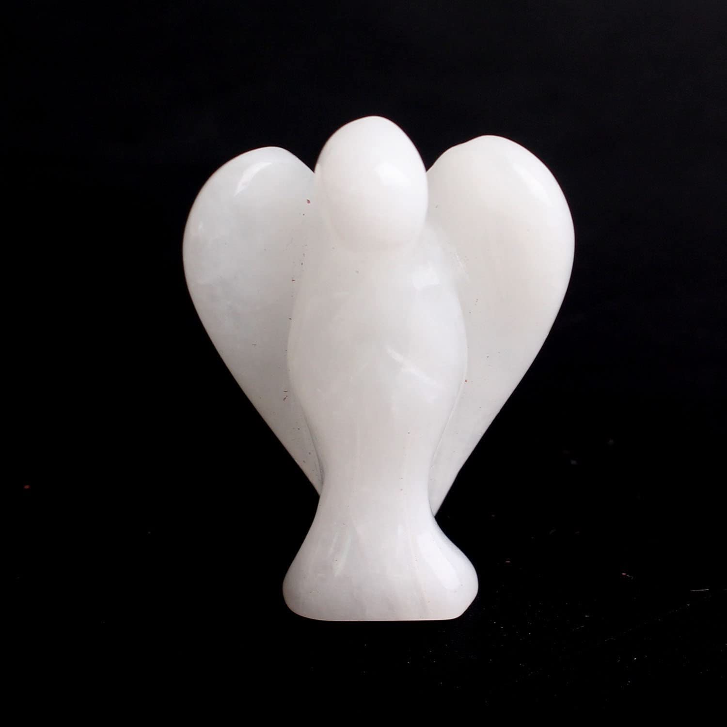 SnamicE Natural crystal rough 1Pc 1.5inch Natural Crystal Angel Goddess Hand Carved Crystal Angel Wing Statue Decor Figurine Gift Home Decor Beautiful Crystal,