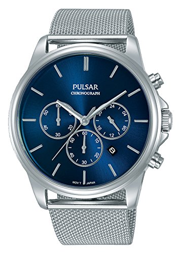 Preisvergleich Produktbild Pulsar Herren Chronograph Quarz Uhr mit Edelstahl Armband PT3929X1
