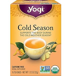Yogi Tea Cold Season Tea – 16 Tea Bags per Pack (6 Packs) – Organic Respiratory Tea for Support During Colder Seasons – Includes Ginger, Cardamom, Cinnamon, Licorice & Eucalyptus