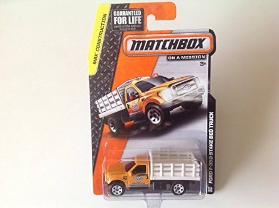 Match Box Ford F-350 ミニカー Amazon.com: Matchbox MBX Construction Ford F-350 Stake Bed