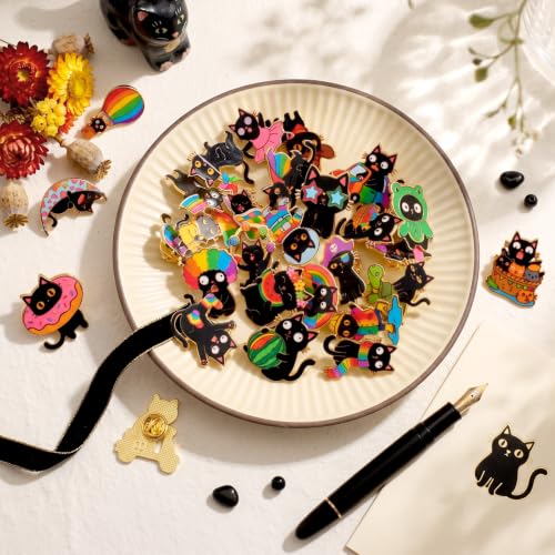 Image of 30 /60 Pcs Cute Enamel Pins Bulk Lapel Brooch