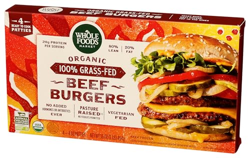 Image of Whole Foods Market Organic Grass Fed Beef Burgers, 16 OZ