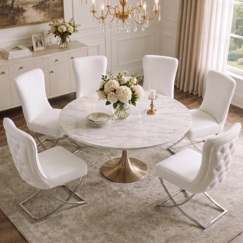 WUTUTUEE Velvet Dining Chairs Set of 6