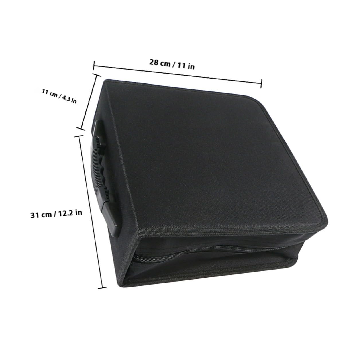 Custodia Organizer per CD Dvd con Zip Capacità Dischi Pagine Portadischi per Viaggio e Casa Protezione Sicura e Facile da Trasportare