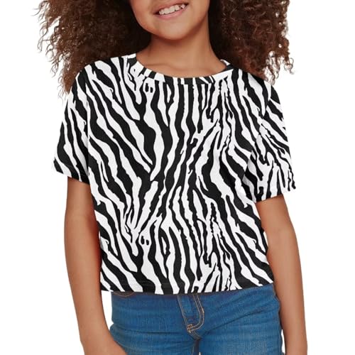 Girls T Shirts Size 5-14 Crop Tops for Girls Cropped T Shirt Summer Beach Crewneck Graphic Tees Kids3