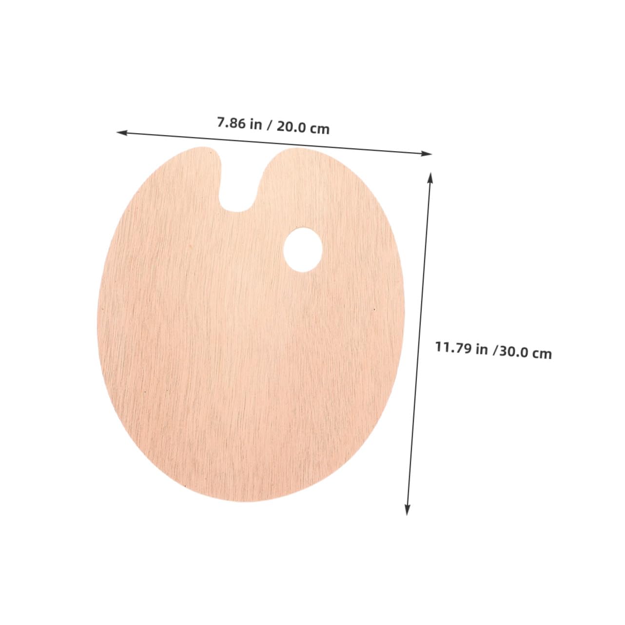 Tavolozza e Facile da Pulire con Foro per Pollice 6 Pezzi Ovale in Legno Design Artistico Impugnatura Sicura Palette per Pittura ad Acquerello e Olio per Progetti Creativi
