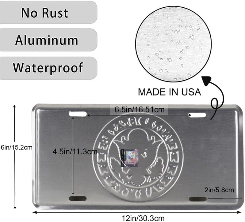 License Plate with United States Army Logo | Standard Size 6" x 12", License Plate of Cars, SUVs, Trucks and minivans Aluminum 4 Holes|Universal fits Officially Licensed