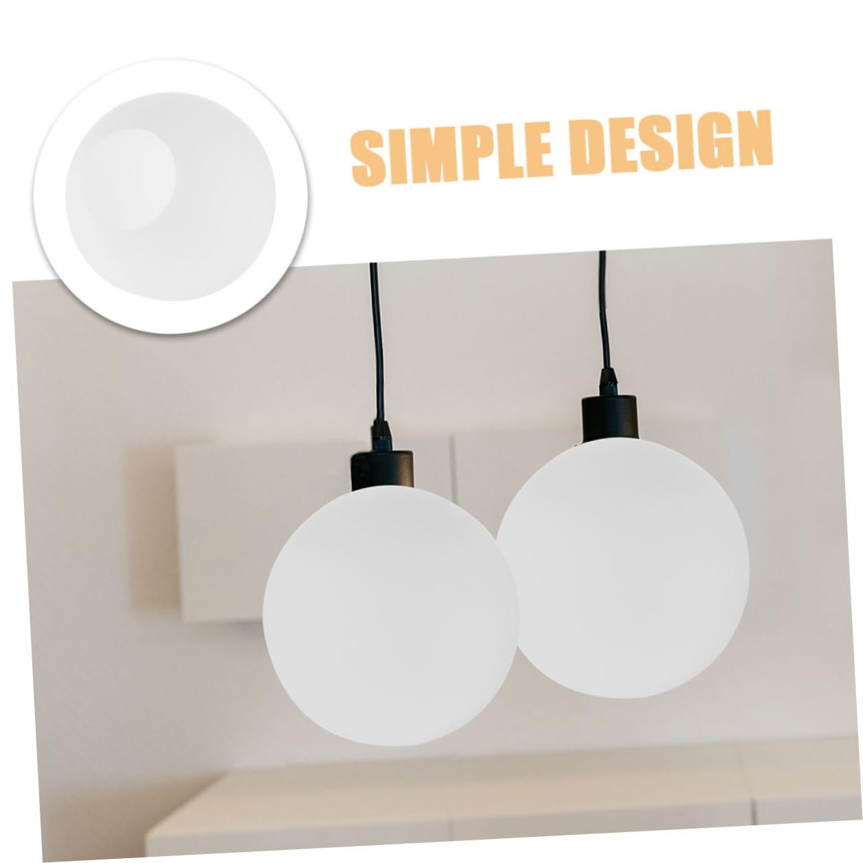 Anneome Paralume in Vetro Smerigliato Rotondo per Lampade Sospensione Sfera di Ricambio Facile da Installare per Soggiorno e Camera da Letto