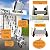 TECHTONGDA Folding Loft Ladder, 9.8 ft Wall Mounted Telescopic Folding Attic Ladder, Al-Mg Alloy Pull Down Attic Stairs with Adjustable Height, 660LB Load Capacity, Ideal for Narrow Wall Installation