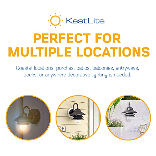 Kastlite Polycarbonate Nautical Outdoor Wall Light | Clear Lens & Black Finish thumb #4