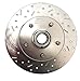 SSBC 23066AA3L Drilled Slotted Plated Front Driver Side Rotor for 1979-81 Camaro