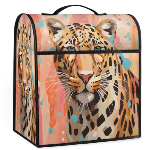 Coffee Maker Cover Abstract Geometry Leopard Kitchen Appliance Covers Small Appliance Covers Blender Cover Juicer Cover Dust Covers for Kitchen Appliances with Top Handle and Pockets,Washable,C180
