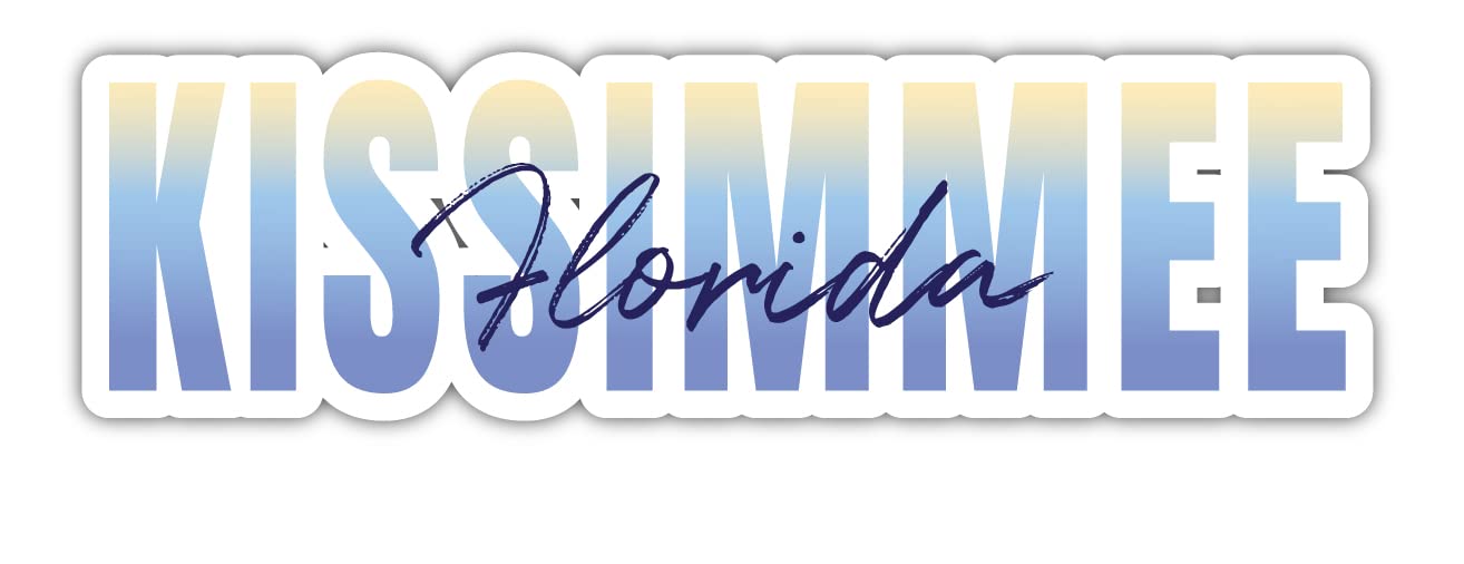 Kissimmee Florida Souvenir 2-Inch Vinyl Decal Sticker Script Design 2 Inch|Sticker