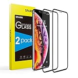 SPARIN 2 Pack Protector de Pantalla Compatible con iPhone 11 Pro/XS/X, Cristal Templado de Alta Definición, Cobertura Completa