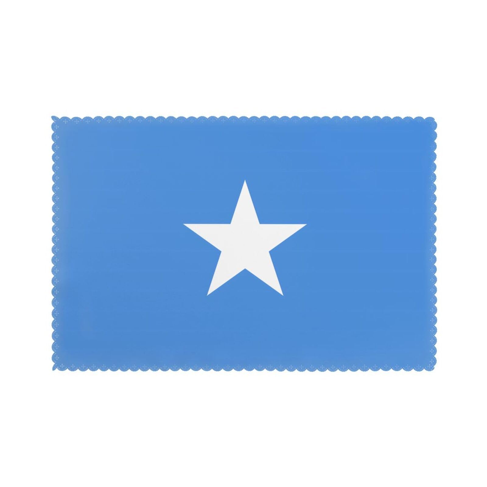 Somali flag Printed table mat set (6 pieces) - Aesthetic upgrade for family gatherings and hotel banquets