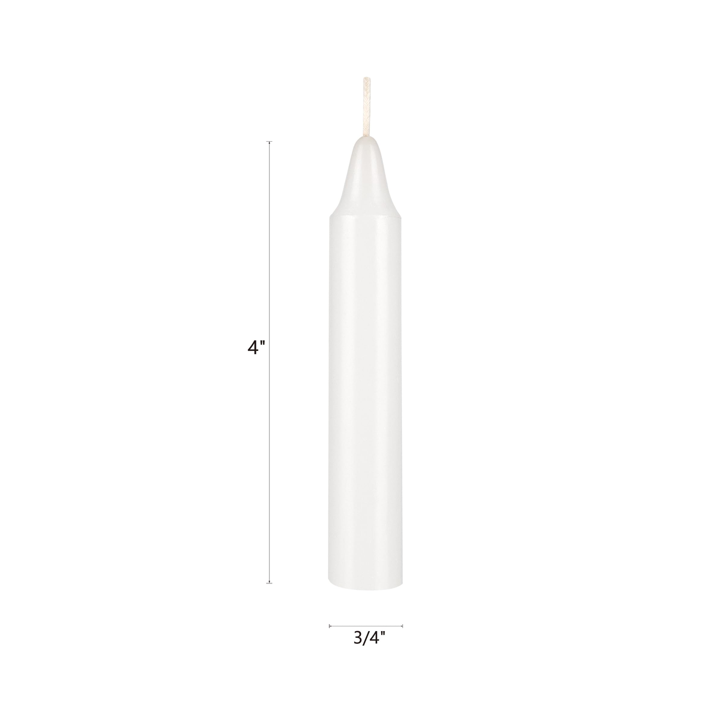 Mega Candles 48 pcs Unscented Straight White Taper Candles, Hand Poured Wax Candle 4 Inch x 3/4 Inch, Home Décor, Wedding Receptions, Centerpieces, Birthdays, Celebrations, Romantic Events, Holders