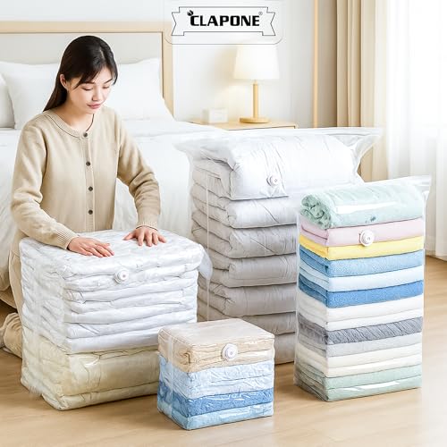 Image of CLAPONE 1 Pack Vacuum bags for clothes /Space Vacuum Bags for Travel & Home /Vacuum Sealer Bags /Comforters /Blankets /Bedding Bags /Storage Bags /Pillow Storage Bag (Size 40X60)