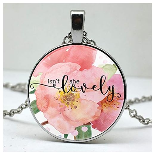 Kärlekscitat halsband är inte hennes söta akvarell blommönster biblisk text, män och kvinnor glas hänge halsband smycken.