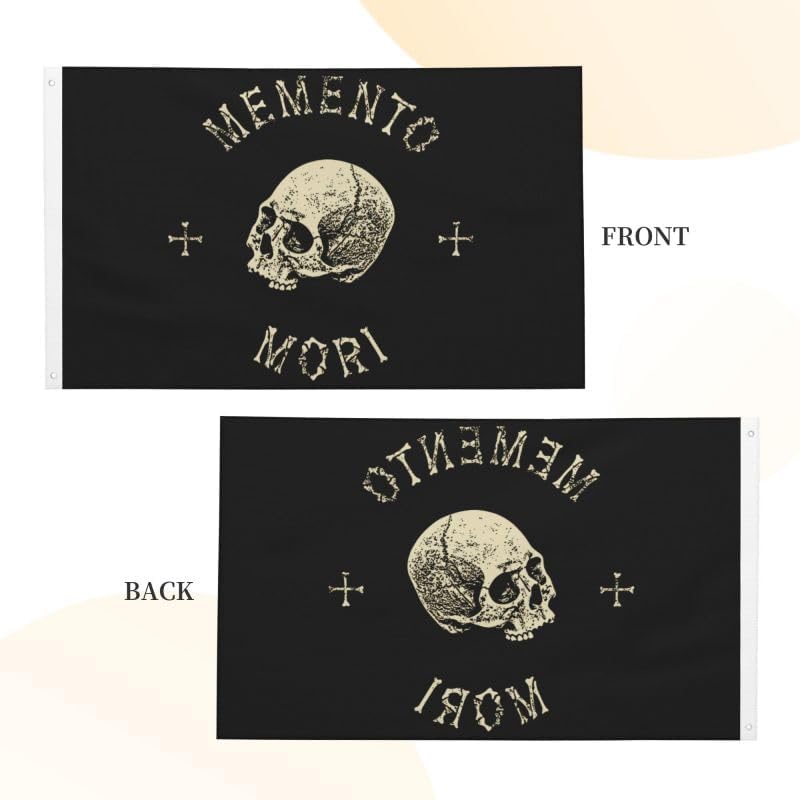 Memento- Mori-Skull FLAG 2X3 Double-Sided Printing-Garden Flag Car Flag-Wall Flags-Banners for Outdoor