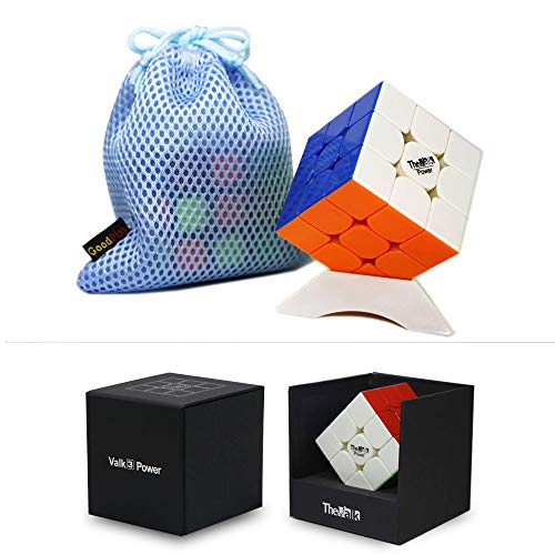OJIN VALK 3 Power Valk3 Power Magic Cube 3x3x3 Smooth Magic Puzzle Cube con un trípode de Cubo y una Bolsa de Cubo (Sin Etiqueta)