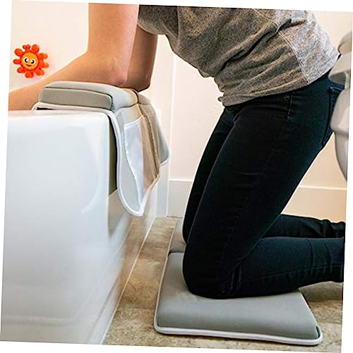 Tapis de bain antidérapant pliable avec coussin genoux pour douche