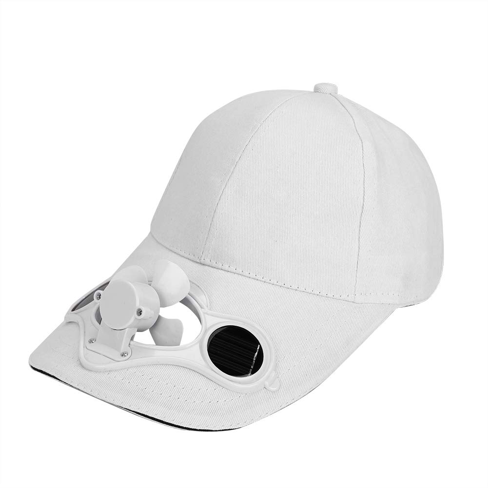 Unisexe Casquette Baseball avec Ventilateur Solaire Chapeau de Soleil Coton Respirant Casquette Visière Eté UV Protection Cap Snapback Sport pour Golf Plage Voyage Vacances Randonnée Trekking Camping