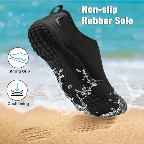 JIASUQI Water Shoes for Women Mens Barefoot Swim Beach Shoes Quick Dry Water Sandals Sneakers for Adults2